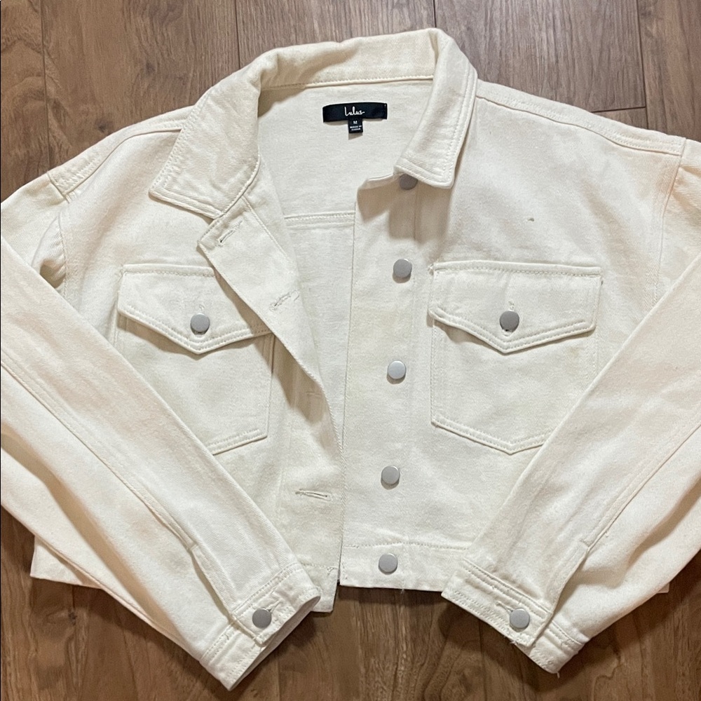 Lulu's Off-White Denim Jacket